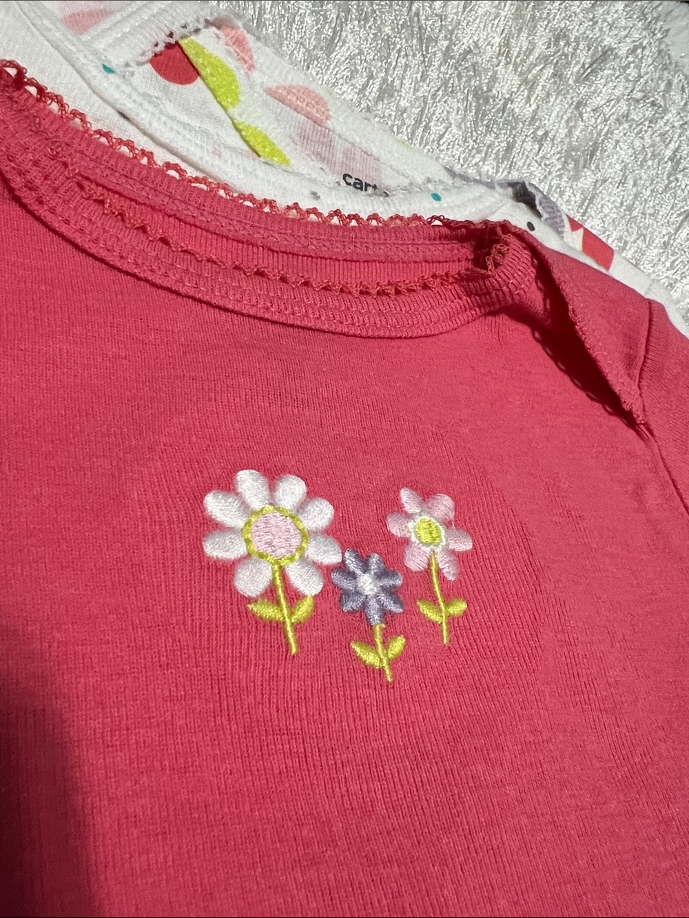 Carter's Little Layette Infant 5 Pack 100% Cotton Short Sleeve Bodysuits 9MO NWT - Picture 6 of 12